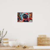 Affiche de chiot Newfie de vacances (Cuisine)