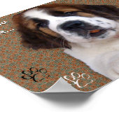 Affiche de chiots Saint-Bernard avec cookie (Coin)