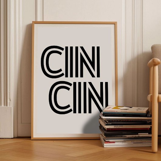 Affiche de Cin Cin Print Cheers Poster Cuisine