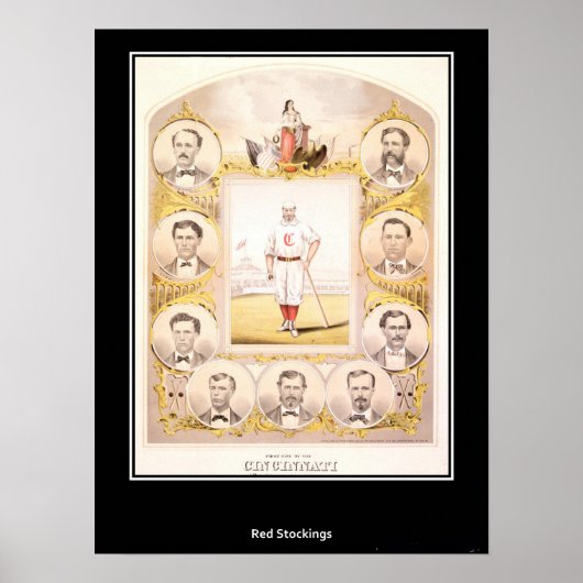 Affiche de Cincinnati Red Stockings 1869 (Devant)