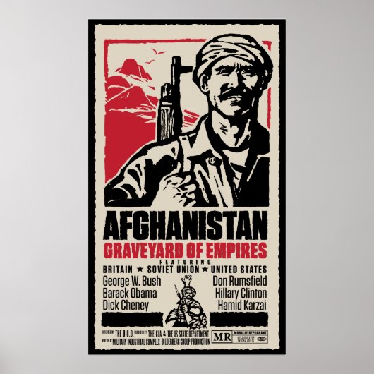 Affiche de cinéma anti-guerre en Afghanistan (Devant)