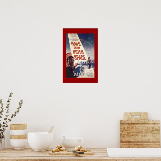 Affiche de cinéma classique "Plan 9 de l'espace ex (Cuisine)