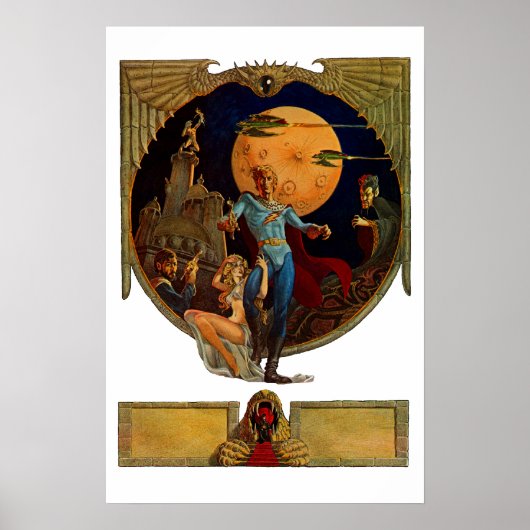 Affiche de cinéma de héros de la science-fiction (Devant)