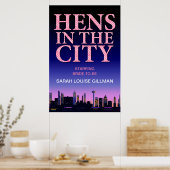 Affiche de cinéma pour poules dans la City Party (Cuisine)