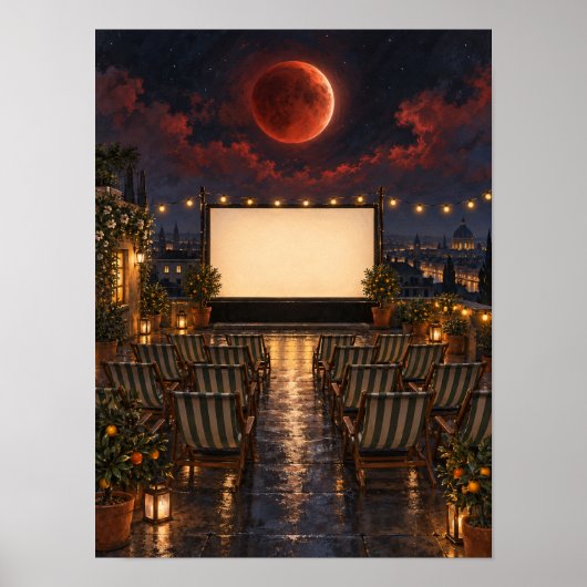 Affiche de cinéma sur toit de 12x16 pour éclipse l (Devant)