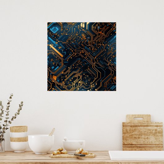 Affiche de circuit électronique (Cuisine)