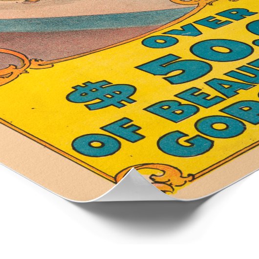 Affiche De Cirque De 63 Chevaux En Une Seule Cercl (Coin)