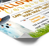 Affiche de cirque de carnaval Halloween modifiable (Coin)