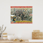Affiche De Cirque D'Éléphants Et D'Animaux En Cage (Cuisine)