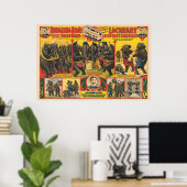 Affiche De Cirque D'Éléphants Qui Se Déroulent (Bureau à domicile)
