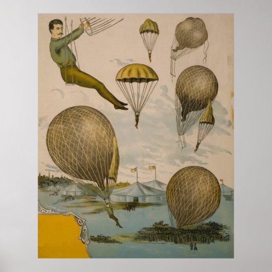 Affiche De Cirque D'Un Ballon Aérien (Devant)