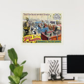 Affiche De Cirque Montrant Des Animaux Sauvages Da (Bureau à domicile)