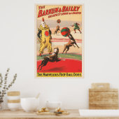 Affiche De Cirque Montrant Des Clowns Avec Des Chi (Cuisine)