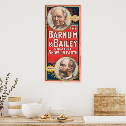 Affiche De Cirque Montrant Des Portraits De Barnum (Cuisine)