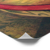 Affiche de cirque montrant l'acrobate se produisan (Coin)