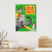 Affiche De Cirque Montrant Une Femme Et Un Éléphan (Cuisine)
