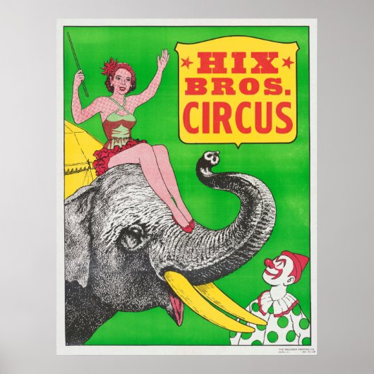 Affiche De Cirque Montrant Une Femme Et Un Éléphan (Devant)