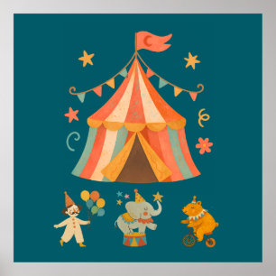 Affiche de cirque rétro