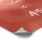 Affiche de citation automnale à l'aquarelle orange (Coin)