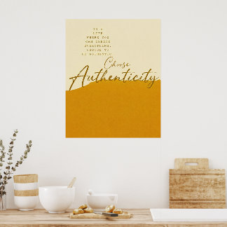 Affiche de citation beige et moutarde – Mur minima