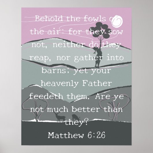 Affiche de citation biblique chrétienne fantaisist (Devant)