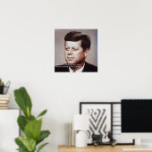 Affiche de citation célèbre de JFK REparez le toit (Bureau à domicile)