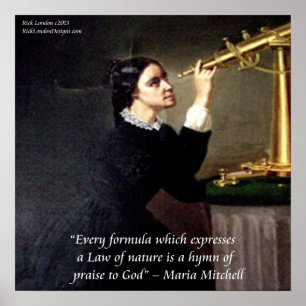 Affiche de citation célèbre de Maria Mitchell "Nat