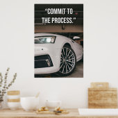 Affiche de citation « Commit to the Process » (Cuisine)