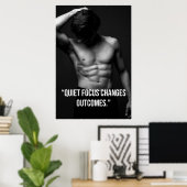 Affiche de citation – Concentration silencieuse ch (Bureau à domicile)
