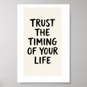 Affiche de citation Confiance dans le Timing de Vo