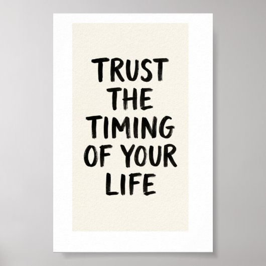 Affiche de citation Confiance dans le Timing de Vo (Devant)