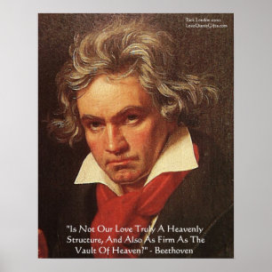 Affiche de citation d'amour Beethoven "Of Heaven"