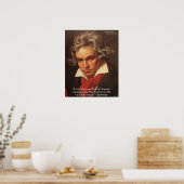 Affiche de citation d'amour de Beethoven "Du Ciel" (Cuisine)