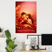Affiche de citation d'amour de la Saint-Valentin (Bureau à domicile)