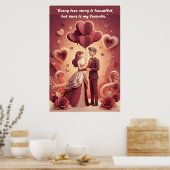 Affiche de citation d'amour de la Saint-Valentin (Cuisine)