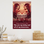 Affiche de citation d'amour de la Saint-Valentin (Cuisine)