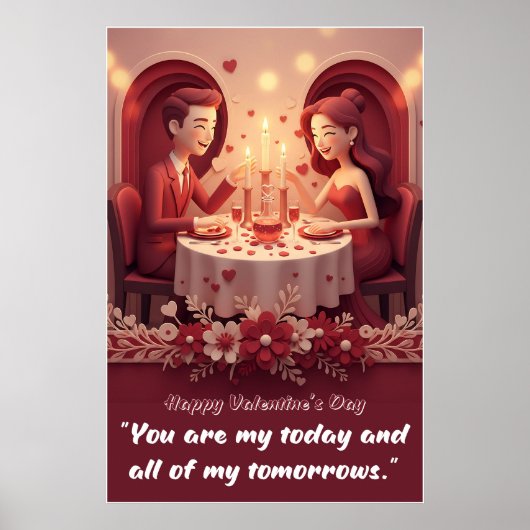 Affiche de citation d'amour de la Saint-Valentin (Devant)