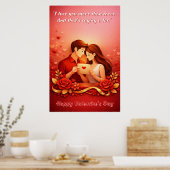 Affiche de citation d'amour de la Saint-Valentin (Cuisine)