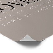 Affiche de citation d'amour minimaliste - taupe (Coin)
