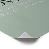 Affiche de citation d'amour minimaliste - vert (Coin)