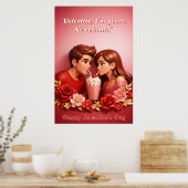 Affiche de citation d'amour pour la Saint-Valentin (Cuisine)