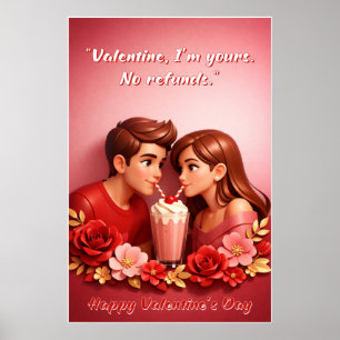 Affiche de citation d'amour pour la Saint-Valentin