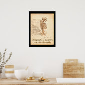 Affiche de citation d'art chiropratique (Cuisine)