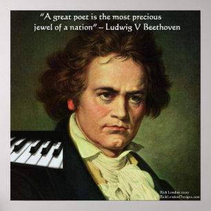 Affiche de citation de Beethoven & Poet Is A Jewel