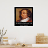 Affiche de citation de Blaise Pascal & Mal religie (Cuisine)
