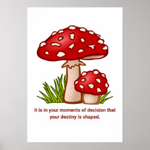 Affiche de citation de champignon fantaisiste - Ci