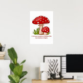Affiche de citation de champignon fantaisiste - Ci (Bureau à domicile)