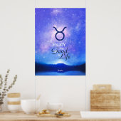 Affiche de citation de ciel étoilé rêveur signe du (Cuisine)