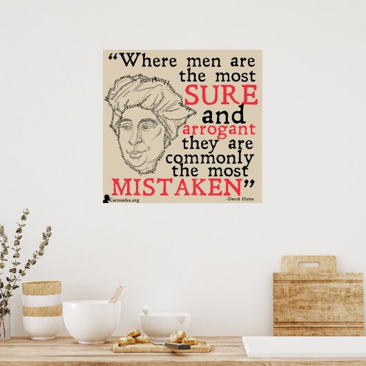 Affiche de citation de David Hume (Cuisine)