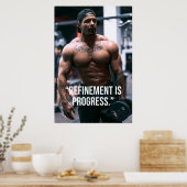 Affiche de citation de fitness de progrès de raffi (Cuisine)